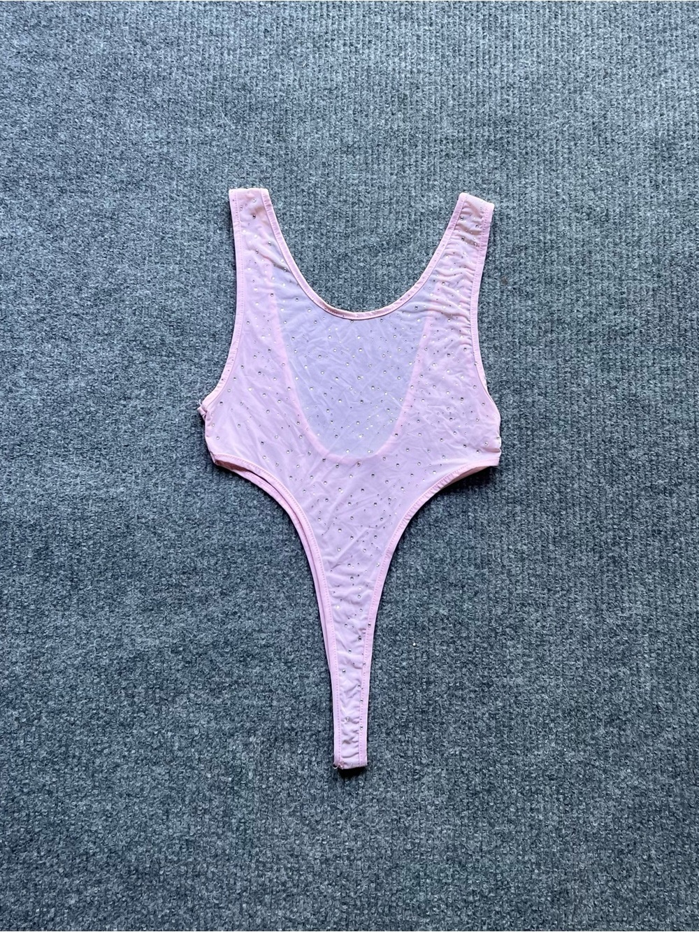 Rhinestone High Cut Bodysuit